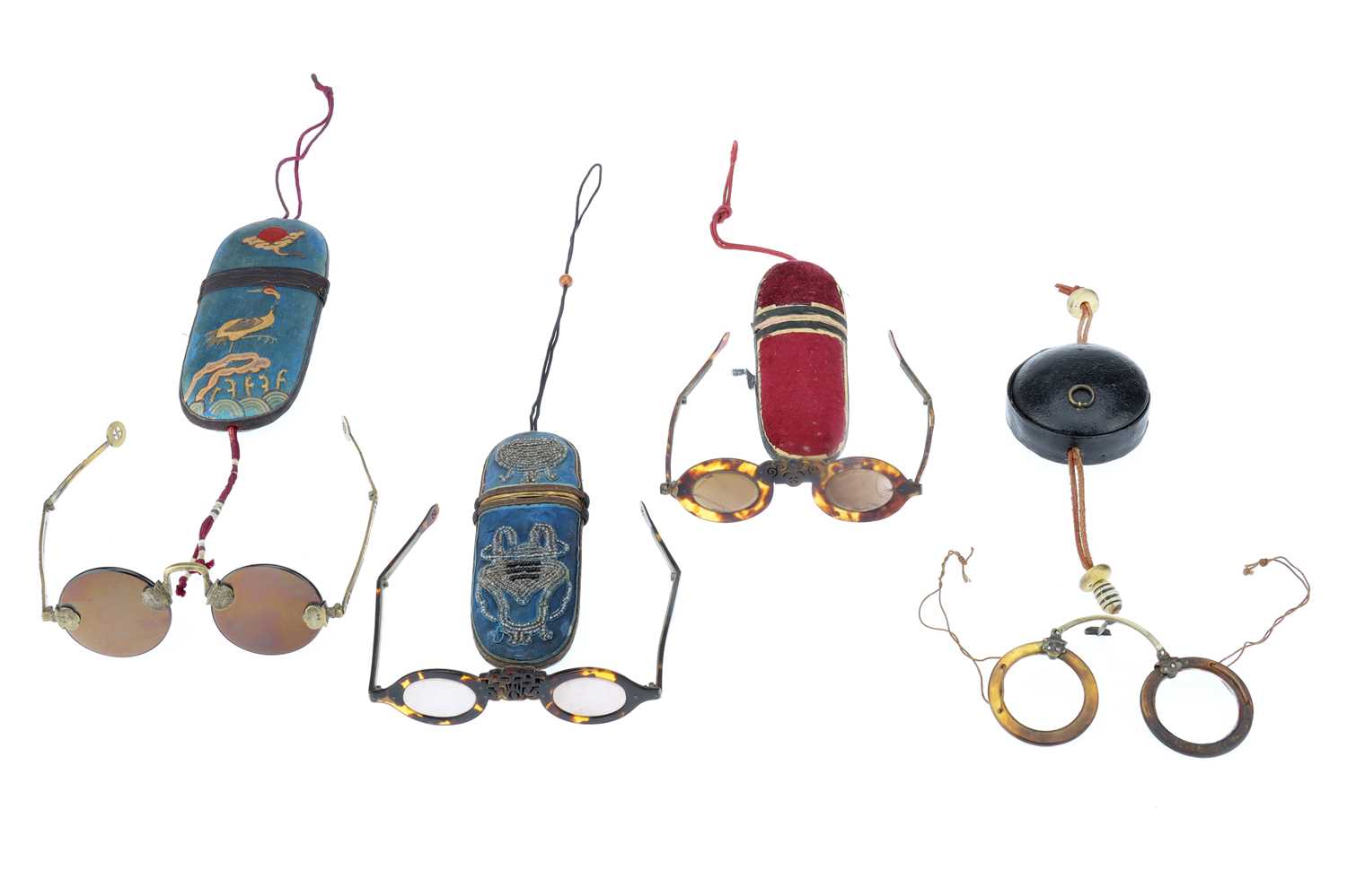 Lot 159 Four Pairs of Antique Chinese Spectacles,