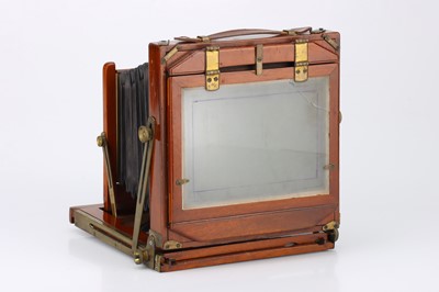 Lot 883 - A Half Plate Mahogany and Brass Field Camera Body