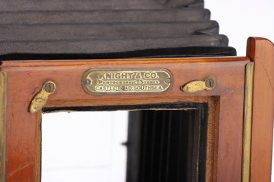 Lot 883 - A Half Plate Mahogany and Brass Field Camera Body