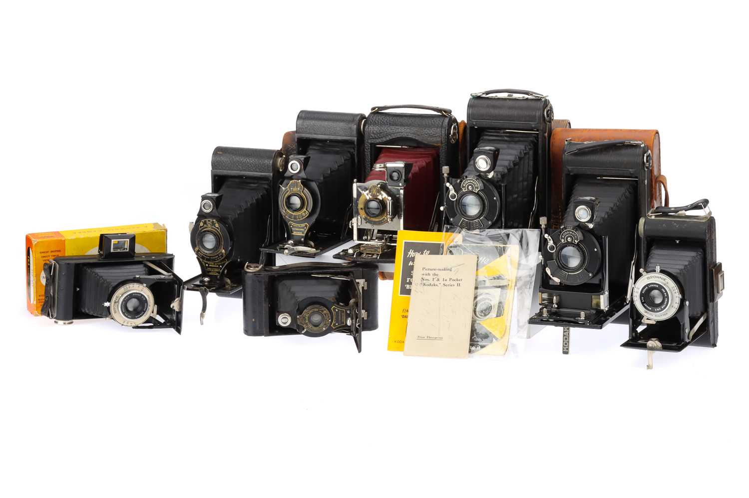 Lot 498 - A Selection of Large Kodak Folding Cameras