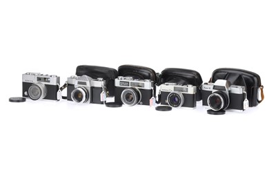 Lot 112 - A Selection of Five Japanese 35mm Cameras