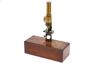 Lot 22 - A Box Mounted Compound Microscope by Chevalier, Paris