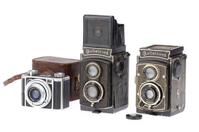 Lot 738 - Two Rolleicord I TLR Cameras and a Mimosa II Camera