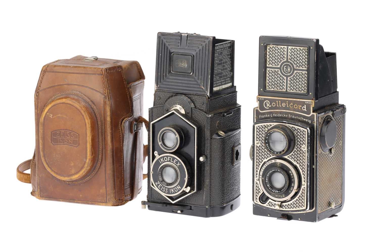 Lot 720 - A Rolleiflex Art Deco and a Zeiss Ikon Ikoflex Coffee Can TLR Cameras