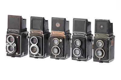 Lot 748 - A Selection of Rolleicord Etched Name Plate TLR Cameras