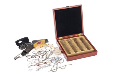 Lot 208 - Opticians Frames and a Trial Case of Lenses