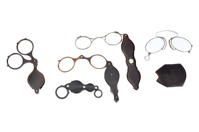 Lot 206 - A Small Collection of Folding Spectacles & Loops