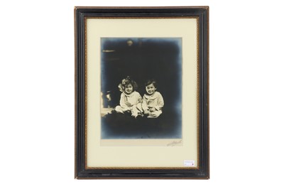 Lot 93 - ANGUS BASIL (1883-1956), A Portrait Photograph of Two Infants