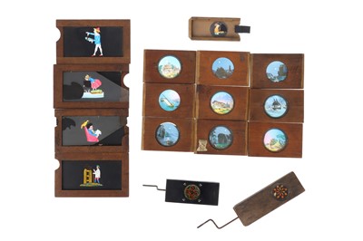 Lot 83 - A Collection of Smaller Mahogany Framed Magic Lantern Slides