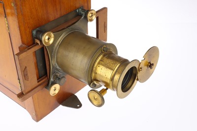 Lot 34 - Brass & Mahogany Magic Lantern By Hughes