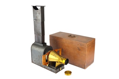 Lot 45 - Victorian Tinplate & Brass Magic Lantern