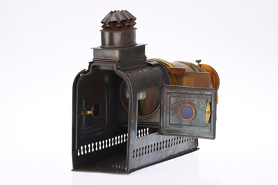 Lot 29 - Victorian Brass & Tinplate Magic Lantern
