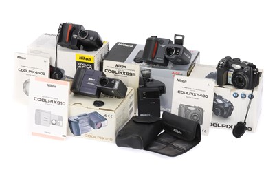 Lot 813 - A Group of Nikon Coolpix Digital Cameras