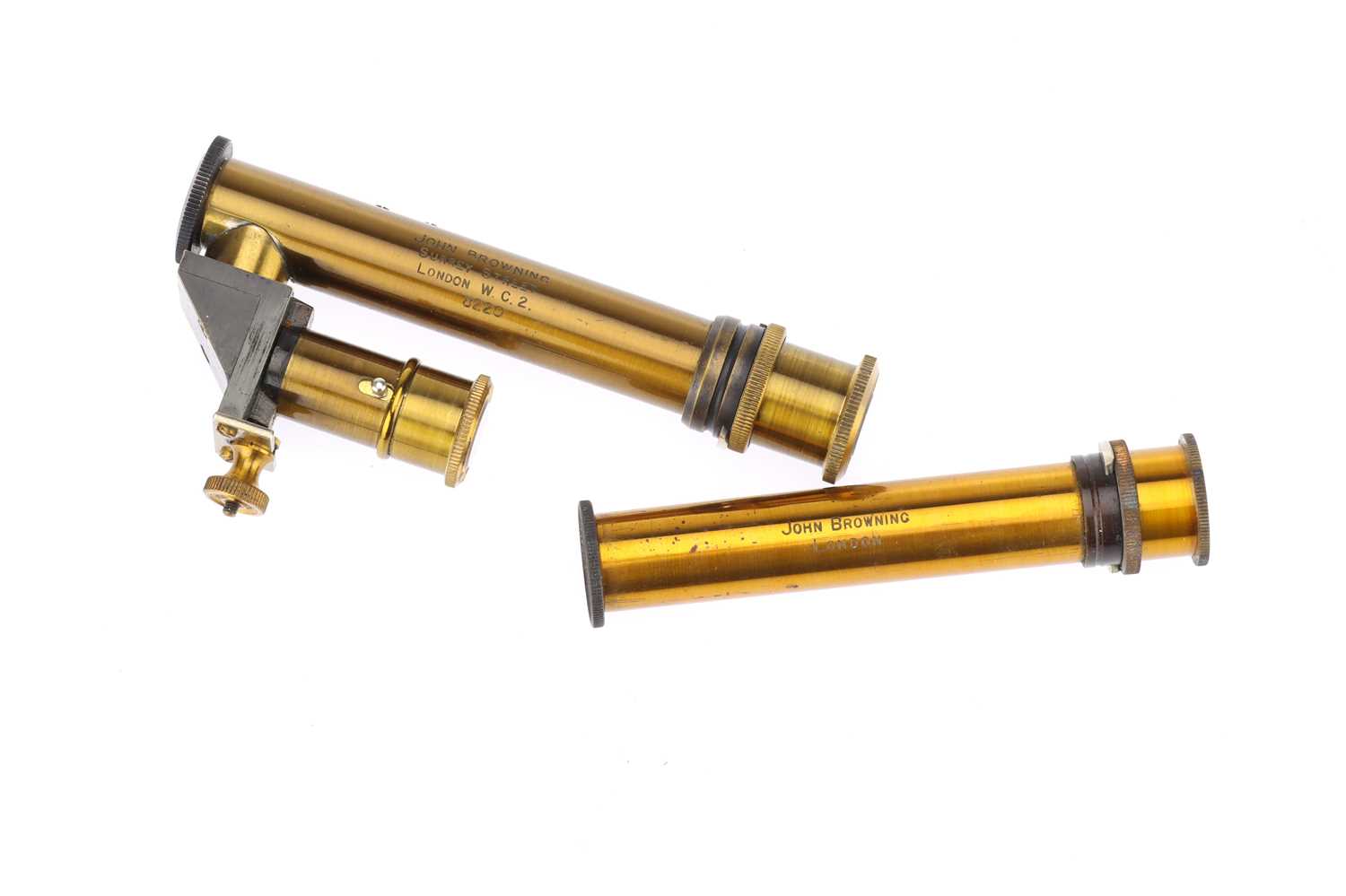 Lot 113 - Two Brass Pocket Spectroscopes