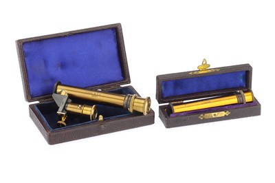Lot 113 - Two Brass Pocket Spectroscopes