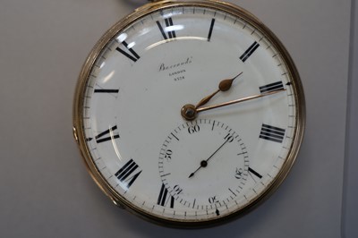 Lot 829 - An 18ct Gold Pocket Watch by Barraud