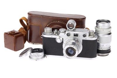 Lot 533 - A Leica IIIf 'Sharkskin' Rangefinder Camera