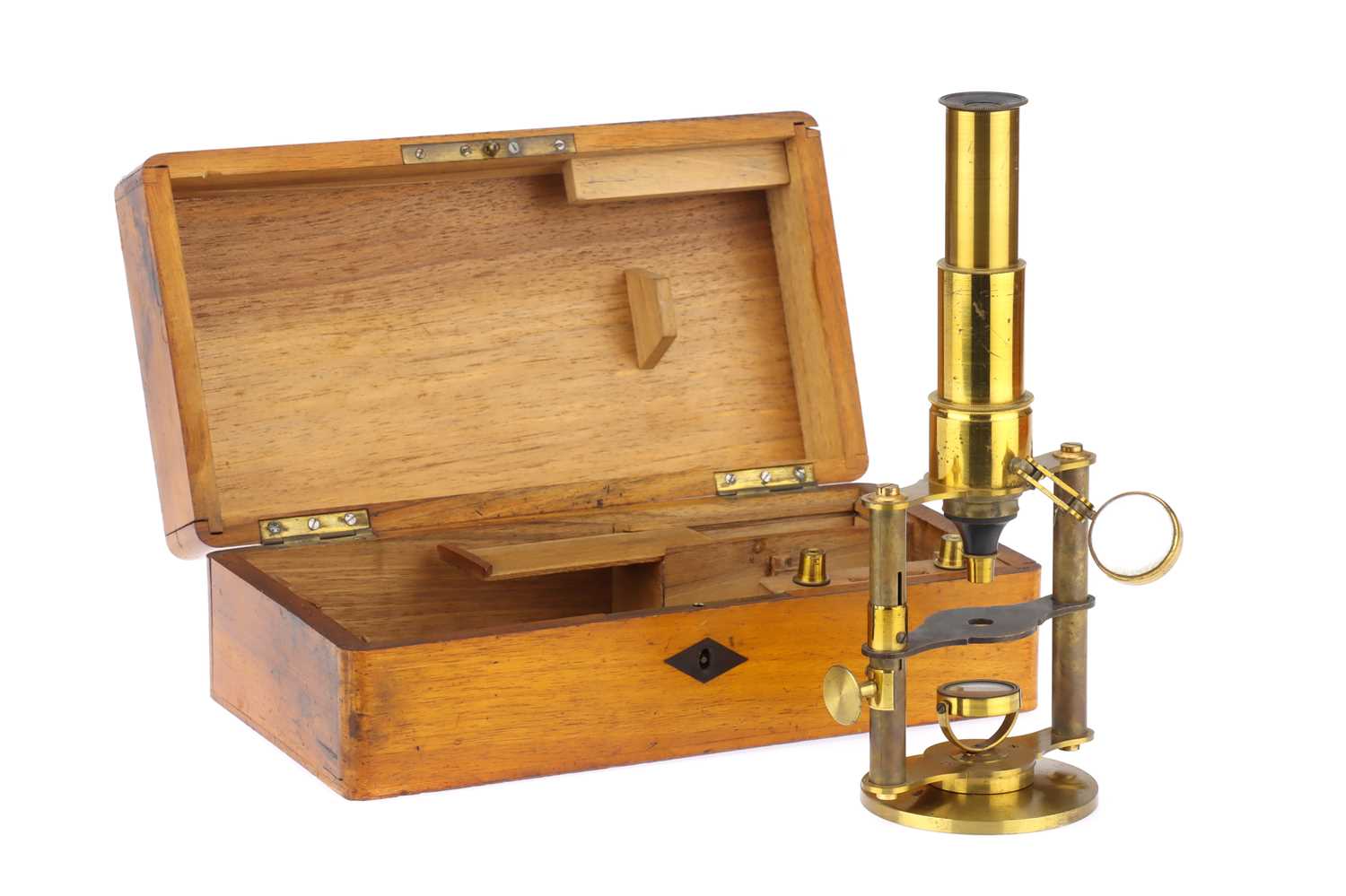 Lot 178 - French Brass Microscope