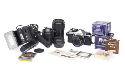 Lot 683 - A Pentax ME Super SLR 35mm Camera Outfit