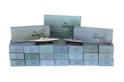 Lot 414 - Good collection of small scale model Warships