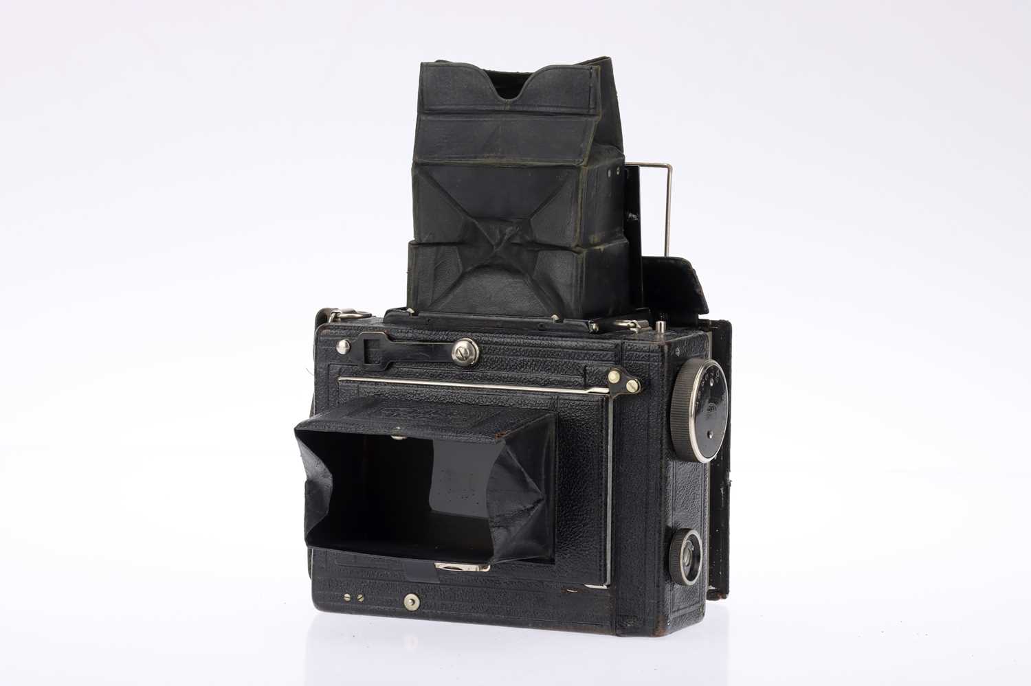 Lot 885 - A Zeiss Ikon Miroflex A Folding 6.5 x 9 SLR