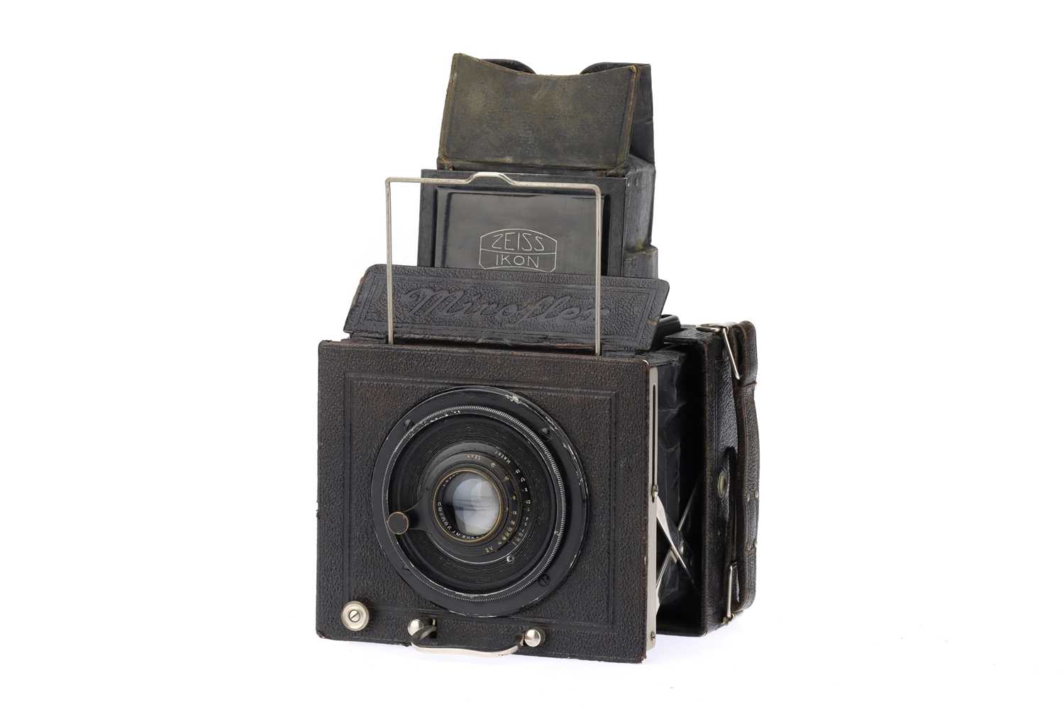 Lot 885 - A Zeiss Ikon Miroflex A Folding 6.5 x 9 SLR