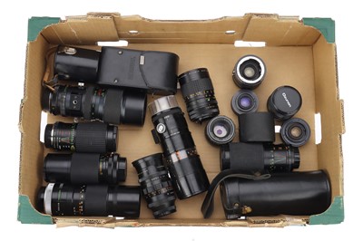 Lot 847 - A Tray of SLR Camera Lenses