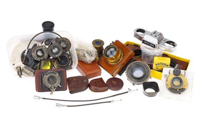 Lot 578 - A Mixed Selection of Camera Lenses, Shutters, & Parts