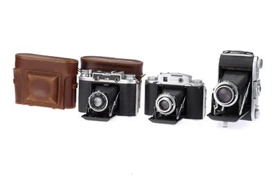 Lot 745 - Three Ensign Folding Medium Format Cameras