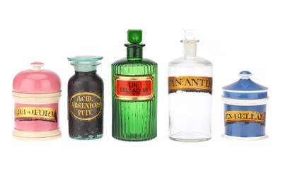 Lot 254 - Apothecary Chemist Jars & Poison Bottles