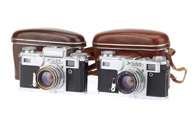 Lot 621 - Two Kiev 35mm Rangefinder Cameras