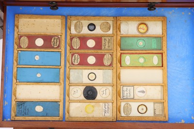 Lot 180 - A Collectors Cabinet With Microscope Slides