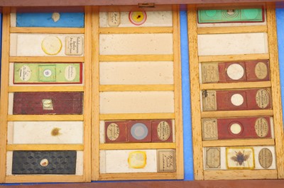 Lot 180 - A Collectors Cabinet With Microscope Slides
