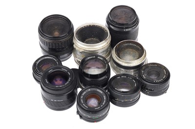 Lot 846 - A Mixed Selection of Camera Lenses