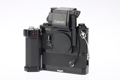 Lot 190 - A Canon F-1 SLR Body with Servo EE Finder and Motor Drive MF