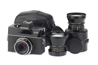 Lot 409 - A Rollei Rolleiflex SL 26 SLR Camera and Lenses