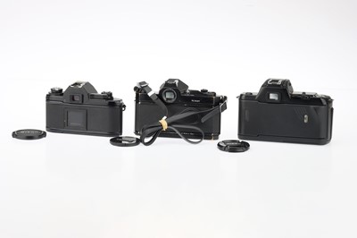 Lot 64 - A Selection of Three Nikon SLR 35mm Cameras