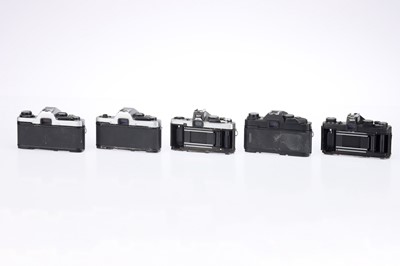 Lot 204 - Five Olympus OM Series Cameras for Parts