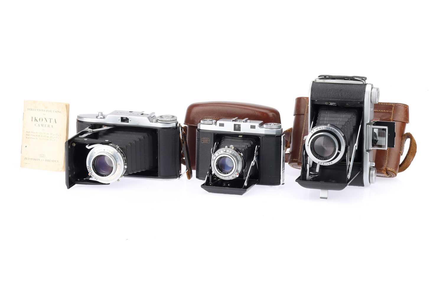Lot 309 Three Ensign Voigtlander and Zeiss Ikon