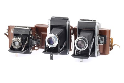 Lot 310 - Three Voigtlander Ensign and Zeiss Ikon Folding Cameras