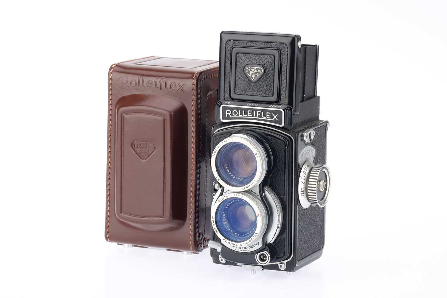 Lot 300 - A Rollei Baby 4 x 4 Rolleiflex Model K5 Black TLR Camera