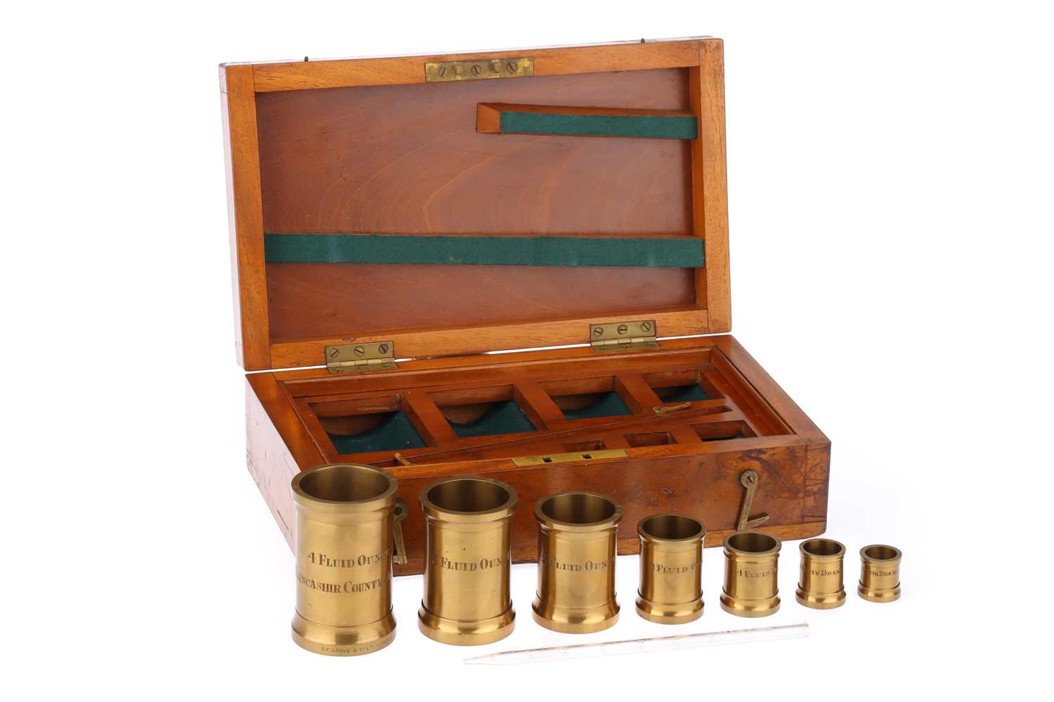 Lot 115 - A Cased Set of Standard Fluid Measures