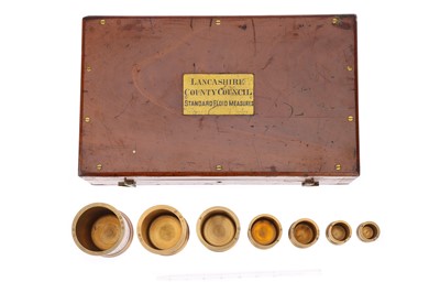 Lot 115 - A Cased Set of Standard Fluid Measures