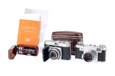 Lot 56 - A Zeiss Ikon Contax IIa and a Kodak Retina Ib 35mm Cameras
