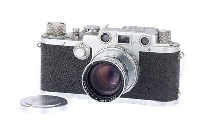 Lot 9 - A Leitz Wetzlar Leica IIIf Black Dial Rangefinder 35mm Camera