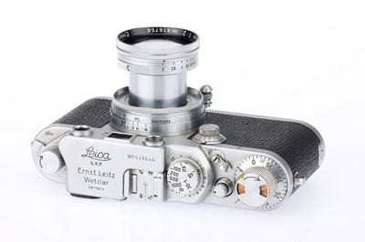 Lot 9 - A Leitz Wetzlar Leica IIIf Black Dial Rangefinder 35mm Camera