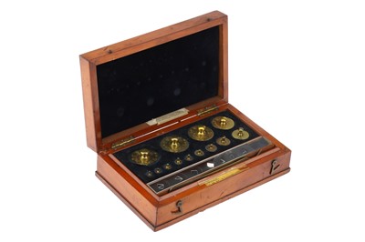 Lot 107 - Lancashire County Council, A Very Fine Set of Standard Apothecaries Weights, 1890