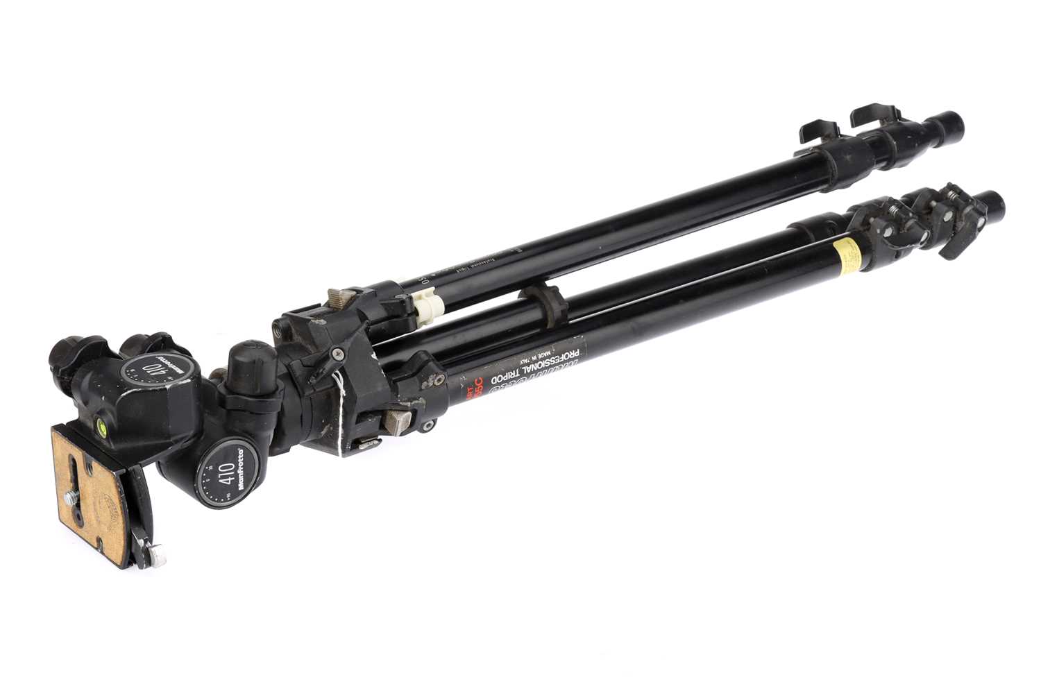 Lot 716 - A Manfrotto 055CB & 410 Geared Head Tripod Outfit