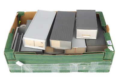 Lot 599 - A Range of Slide Storage Boxes