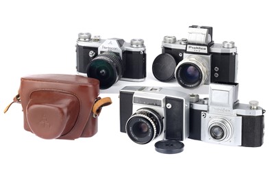 Lot 109 - Four East German SLR 35mm Film Cameras